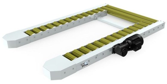 Driven 2 part roller conveyor