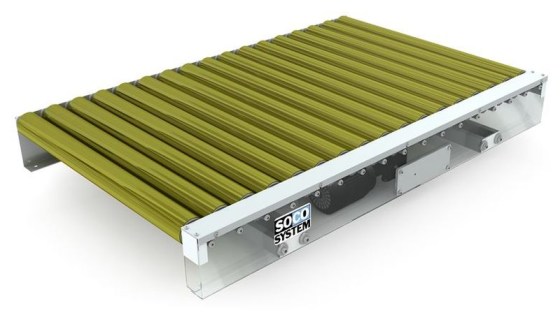 SOCO Driven pallet roller conveyor with sub mounted gearbox 190mm